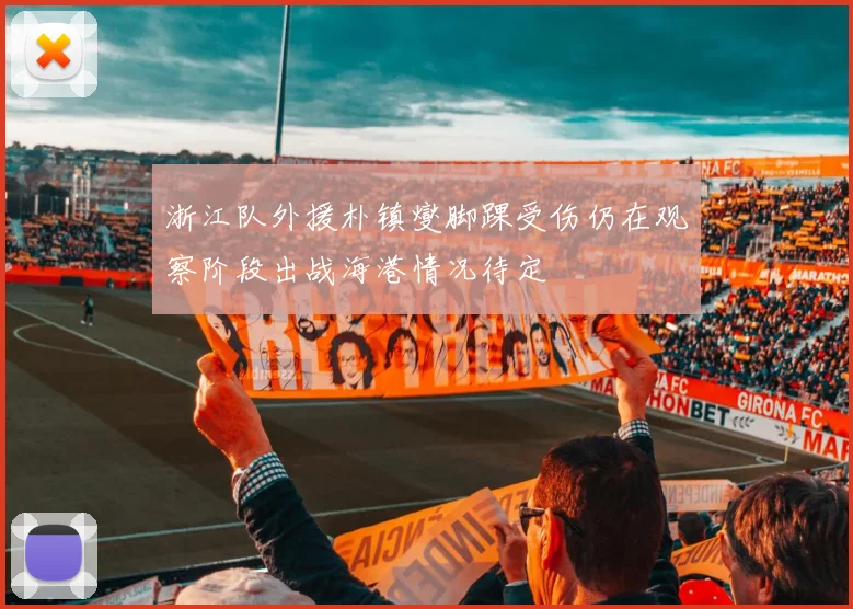 浙江队外援朴镇燮脚踝受伤仍在观察阶段出战海港情况待定
